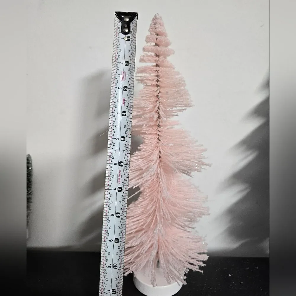 Set of two Pink Blue Christmas Spiral 12